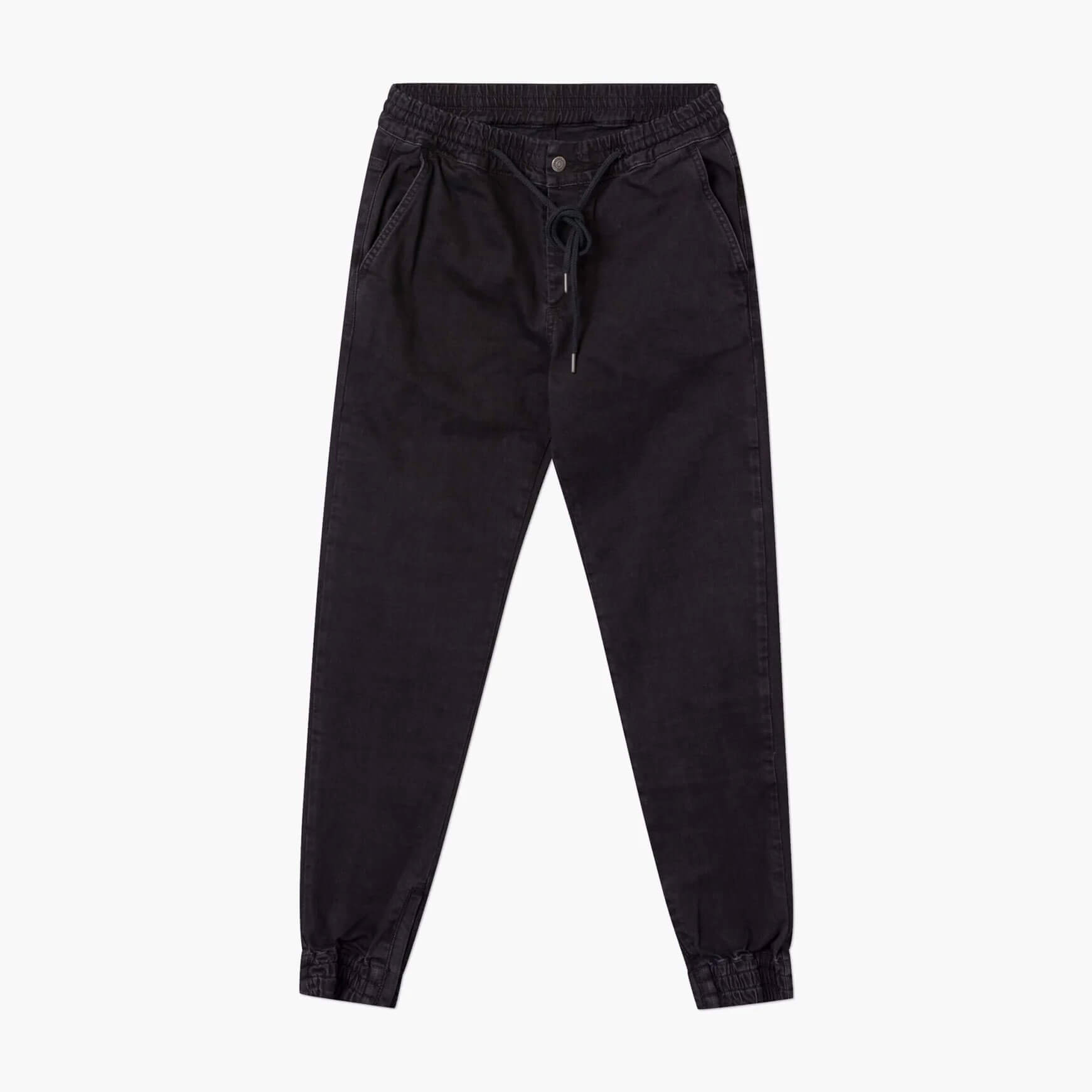 Black denim joggers store womens