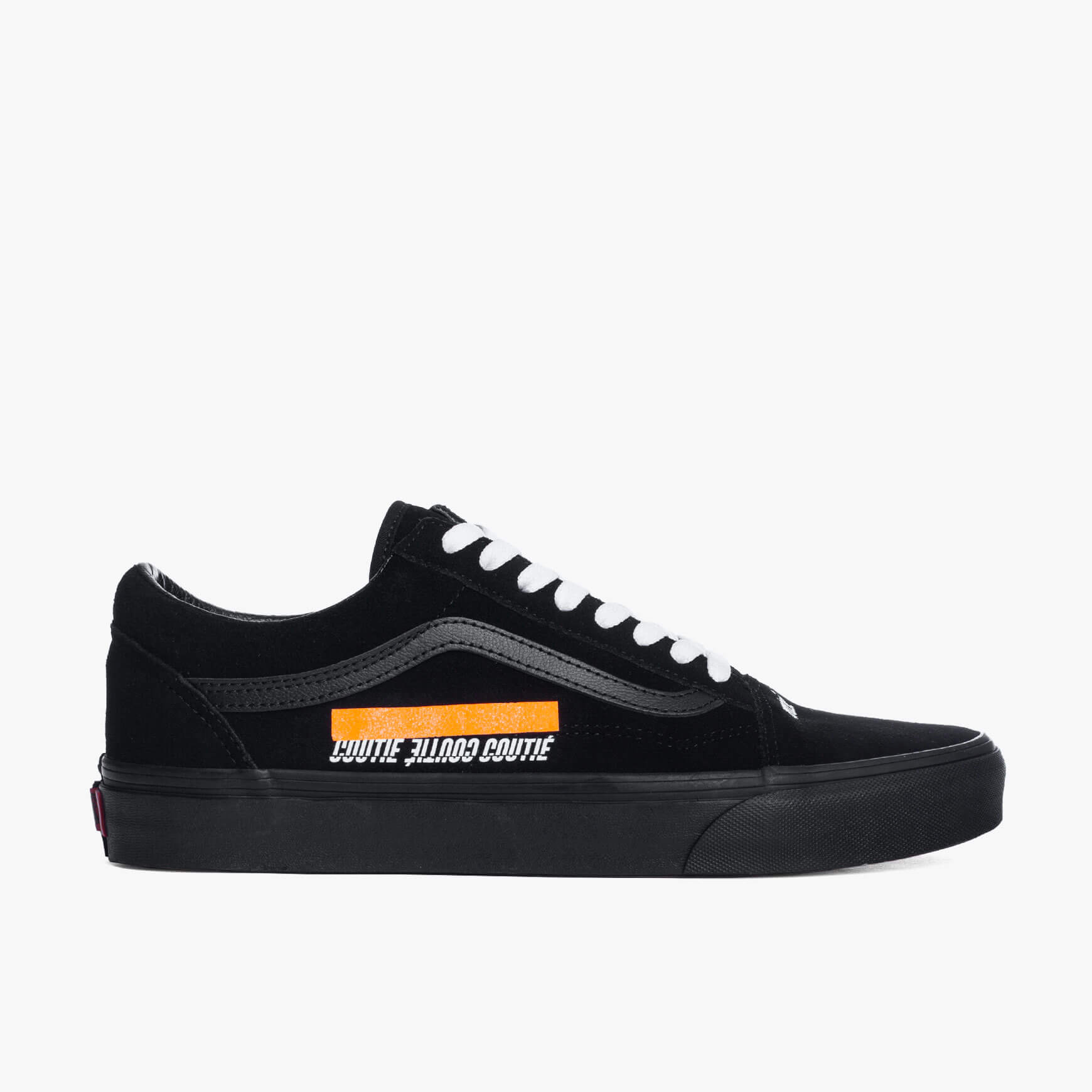 Vans orange shop and black