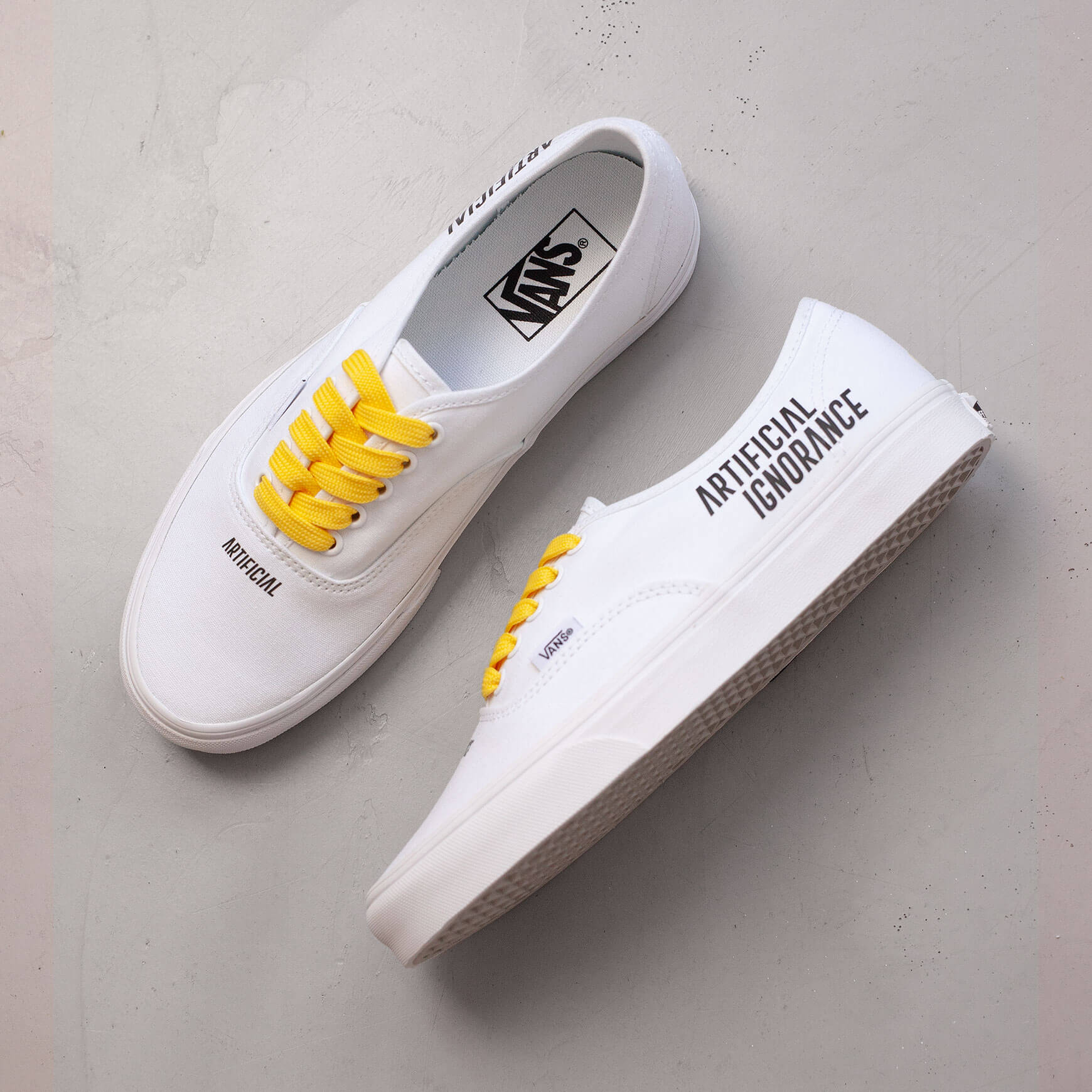 Custom vans off store white