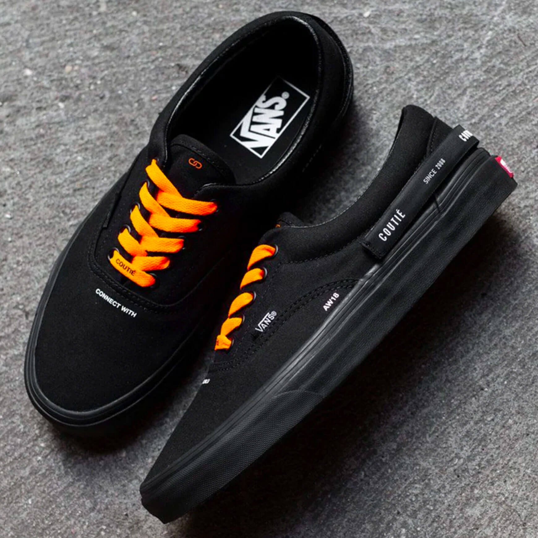 Vans on sale orange black