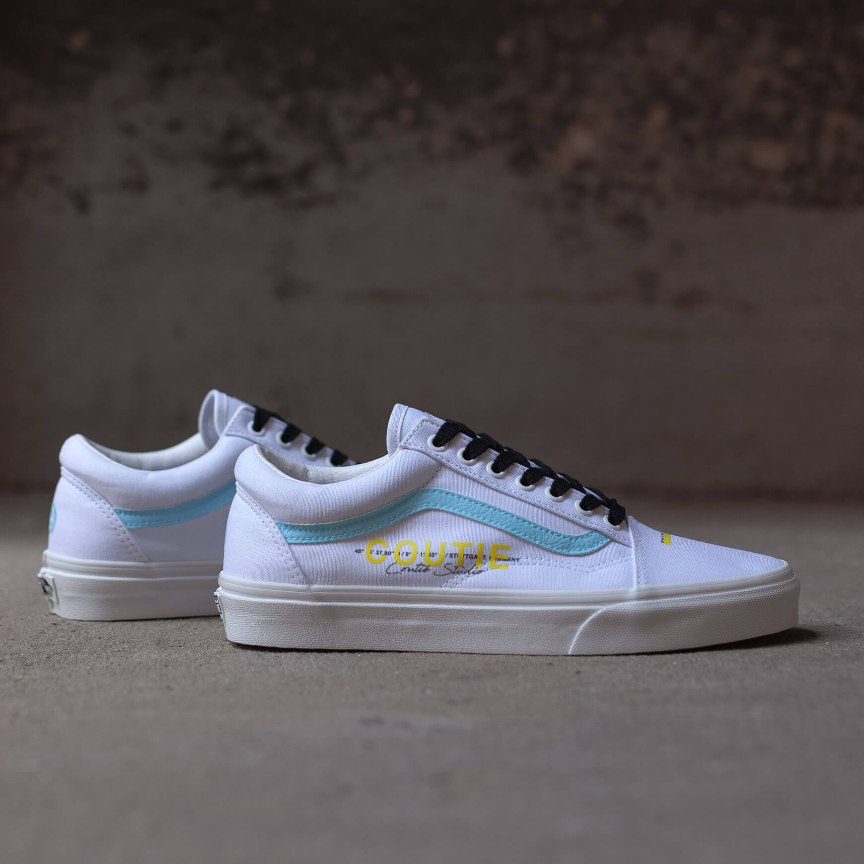 Vans old outlet skool bianche custom