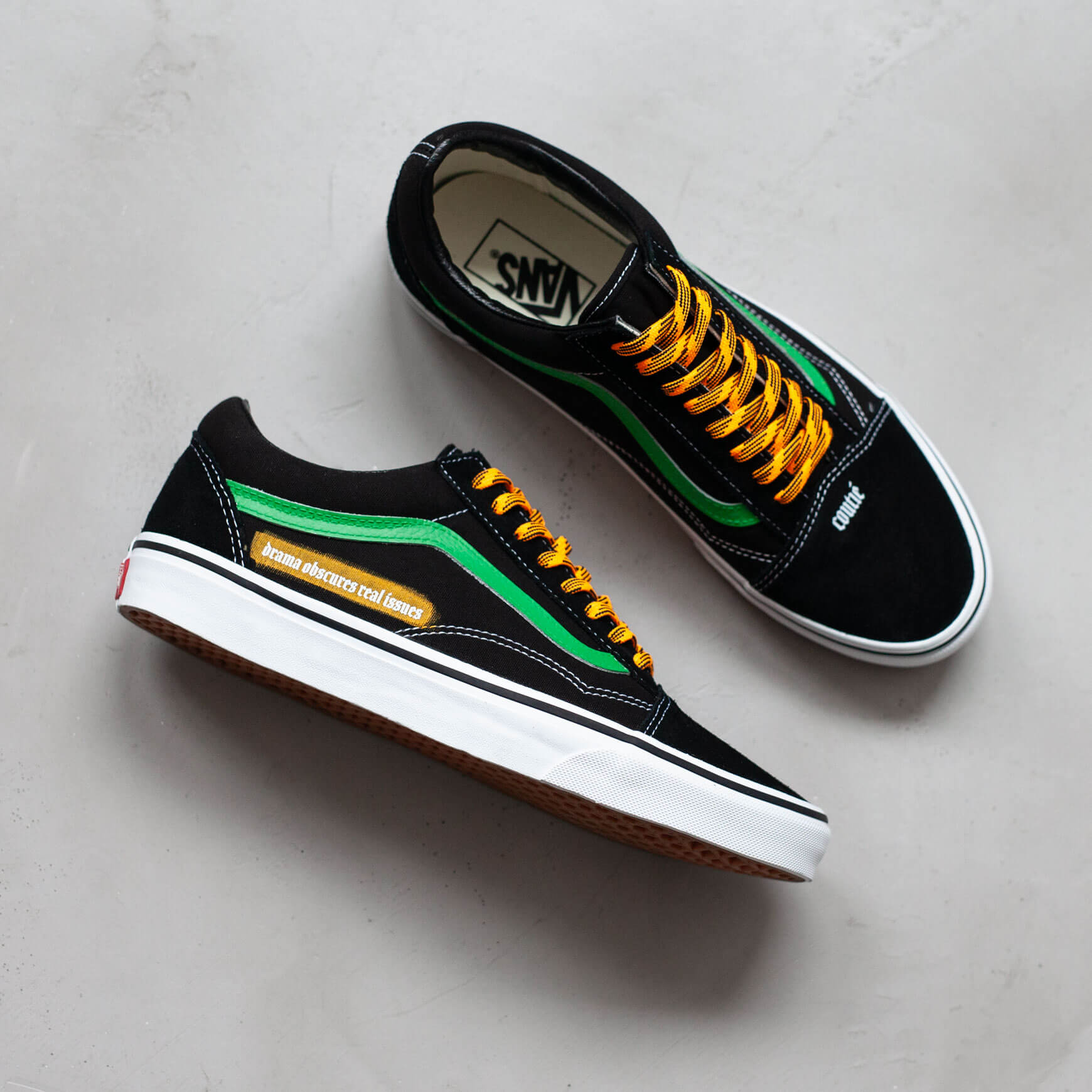 Vans Old Skool "Drama Obscures Real Issues" Custom