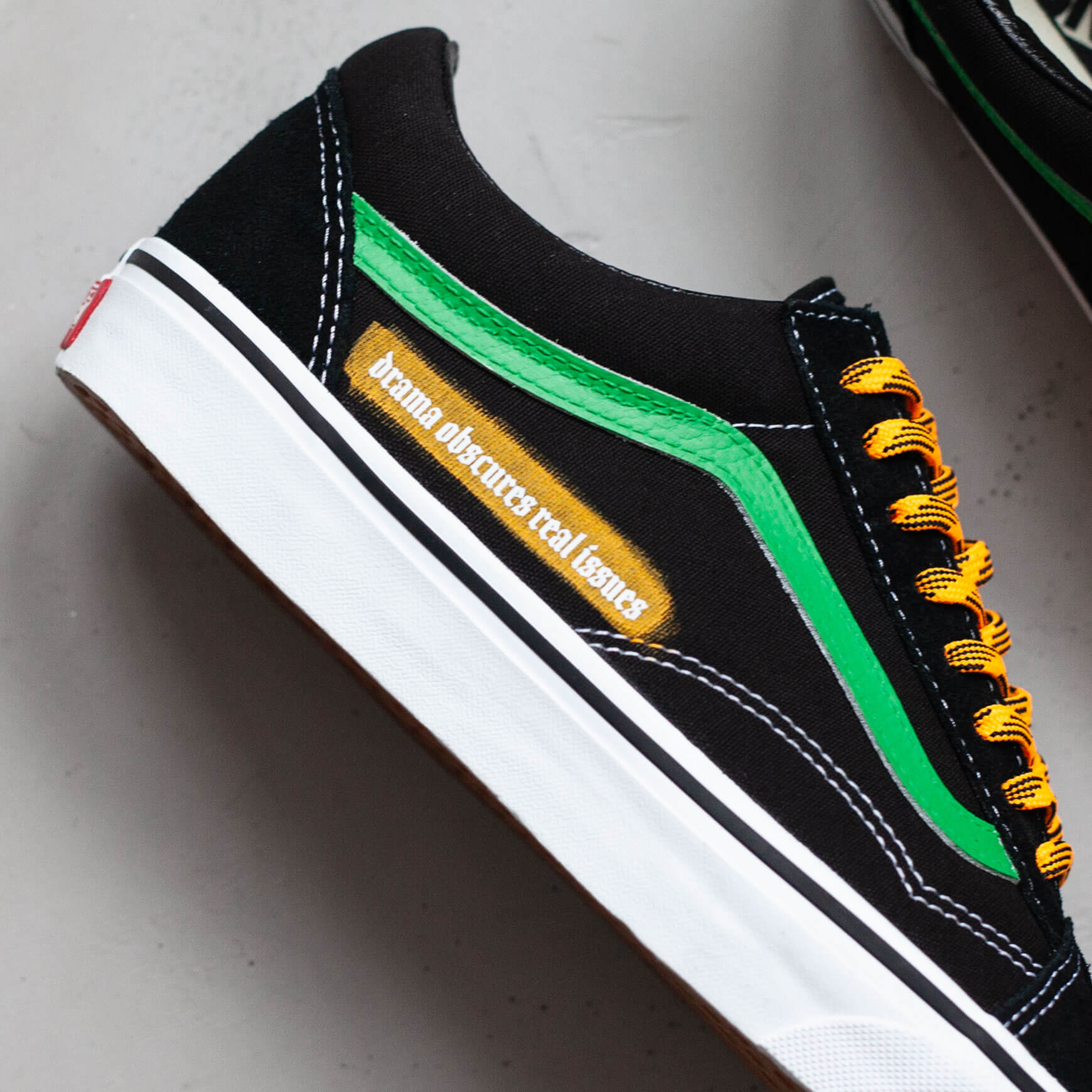 Vans Old Skool "Drama Obscures Real Issues" Custom