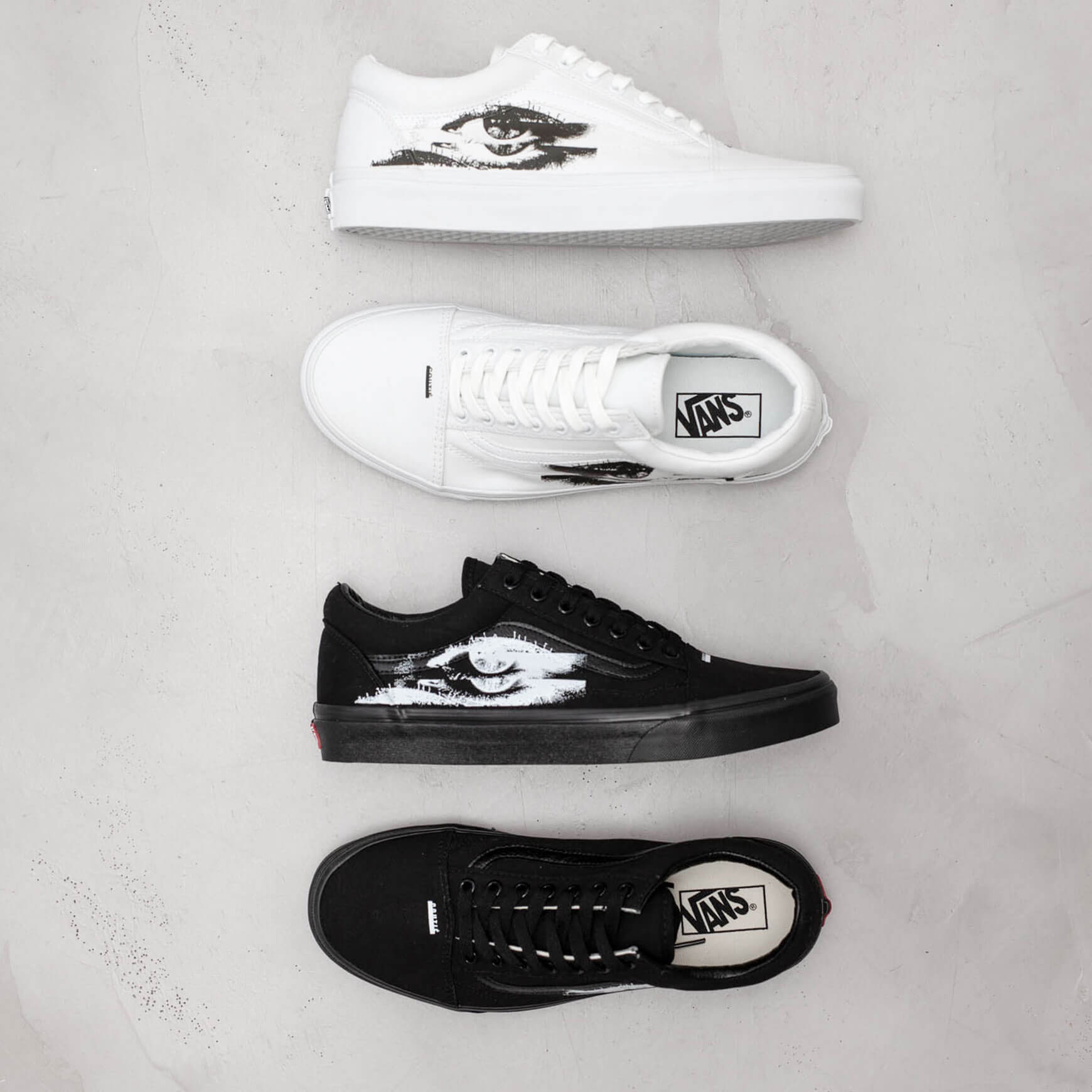 Vans Old Skool "In Another's Eyes" White Custom