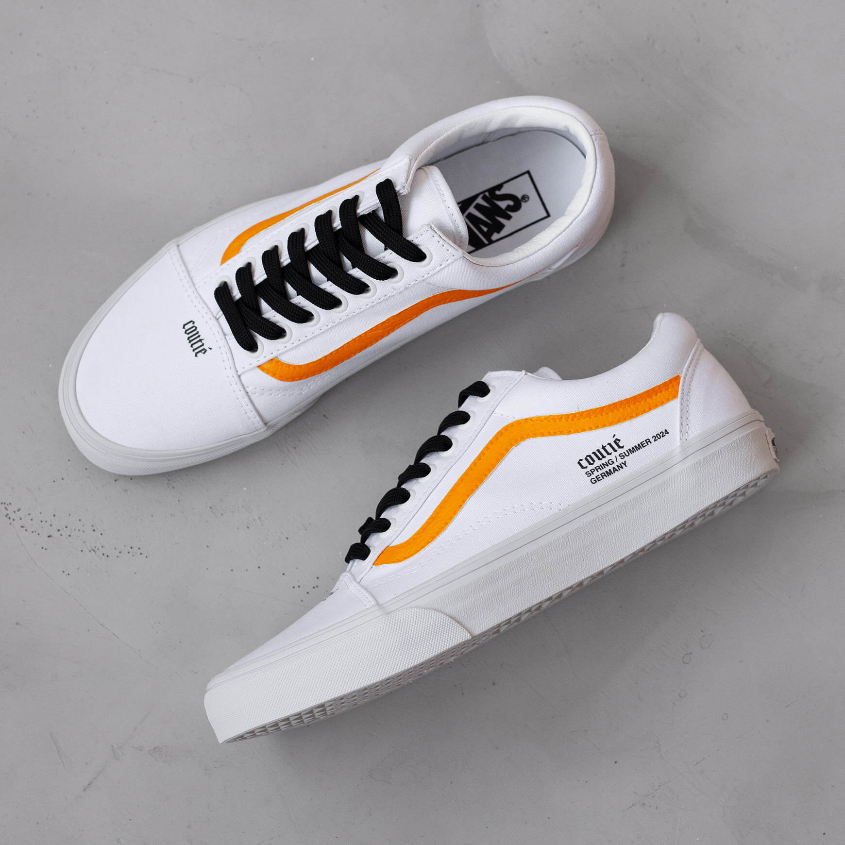 Vans Old Skool "Old C Logo" #3 White Custom