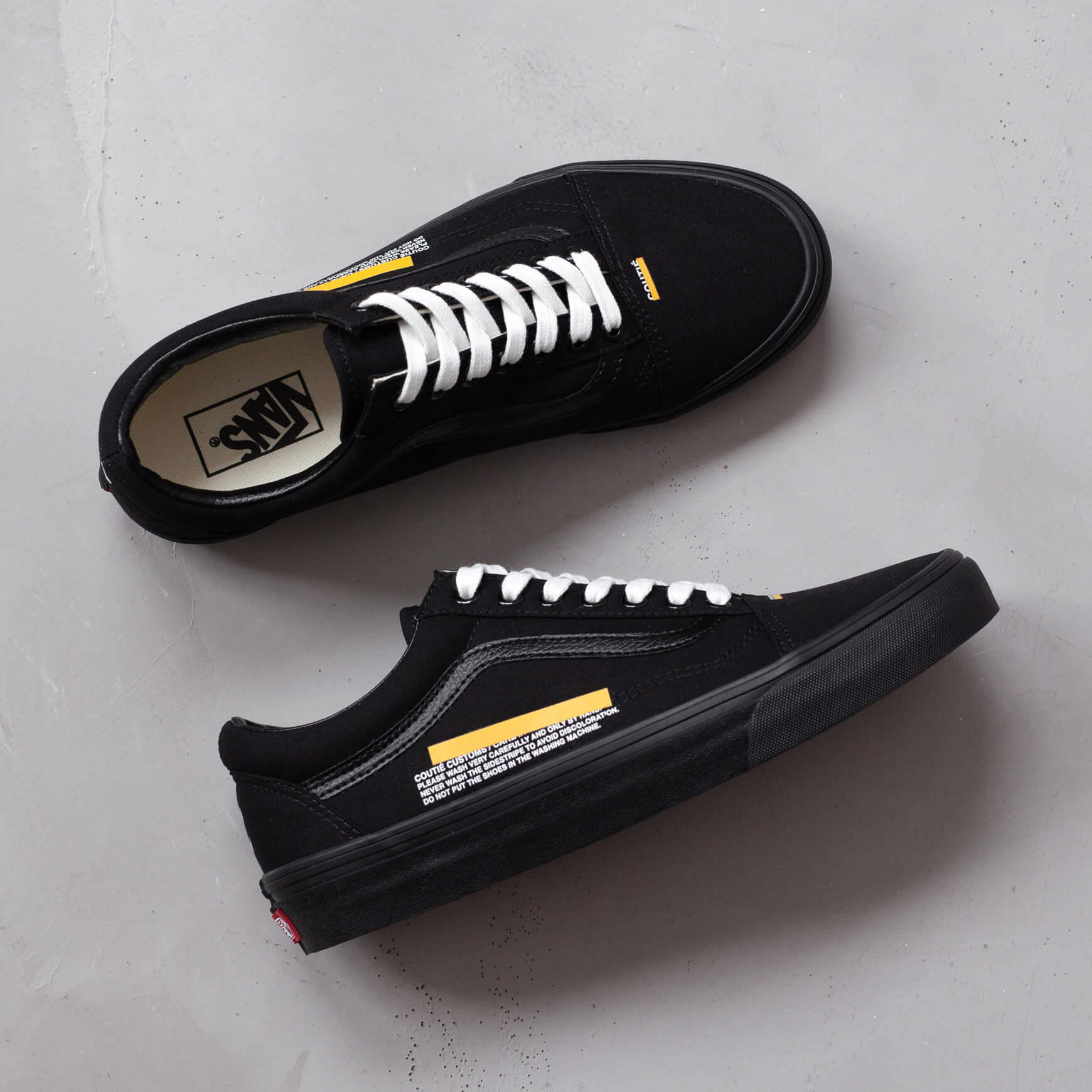 Vans Old Skool "Stripe Logo" Black Custom