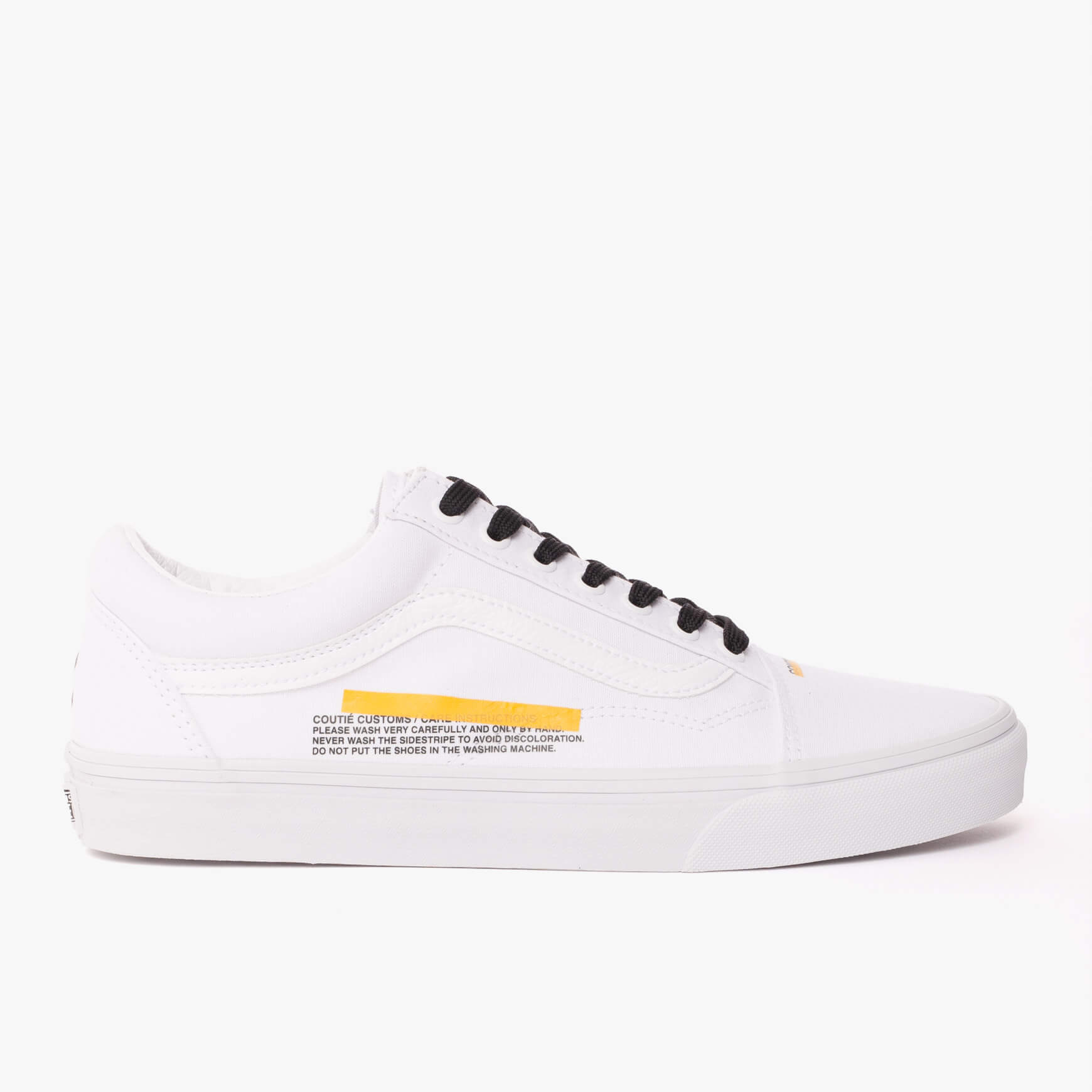 Vans Old Skool "Stripe Logo" White Custom