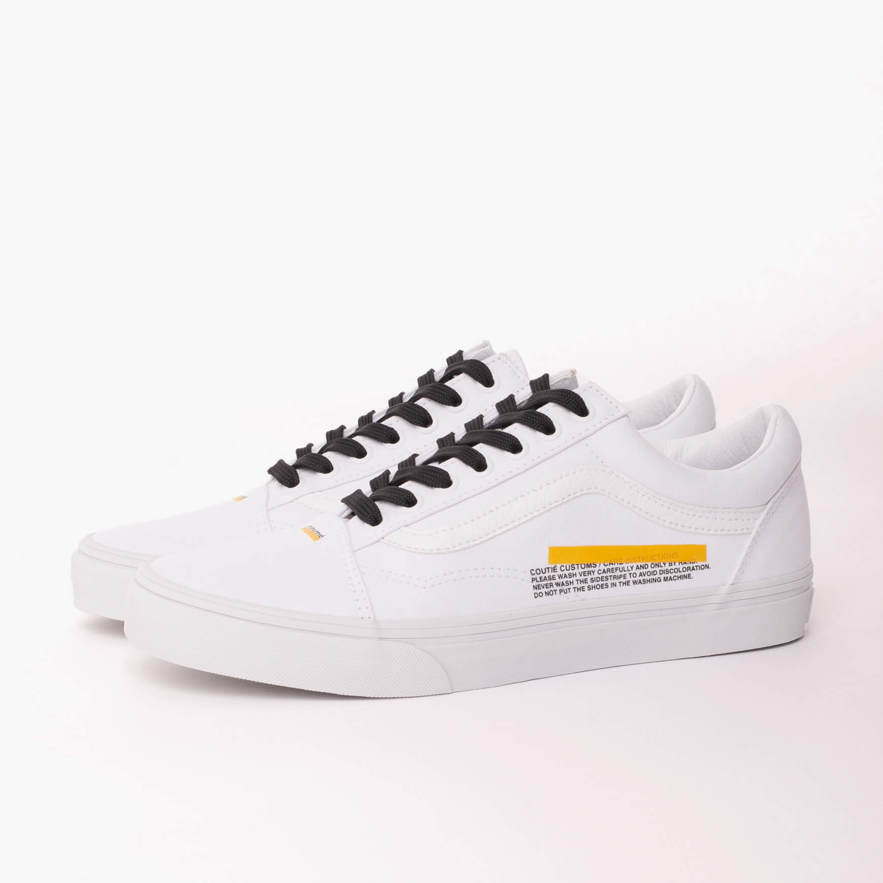 Vans Old Skool "Stripe Logo" White Custom