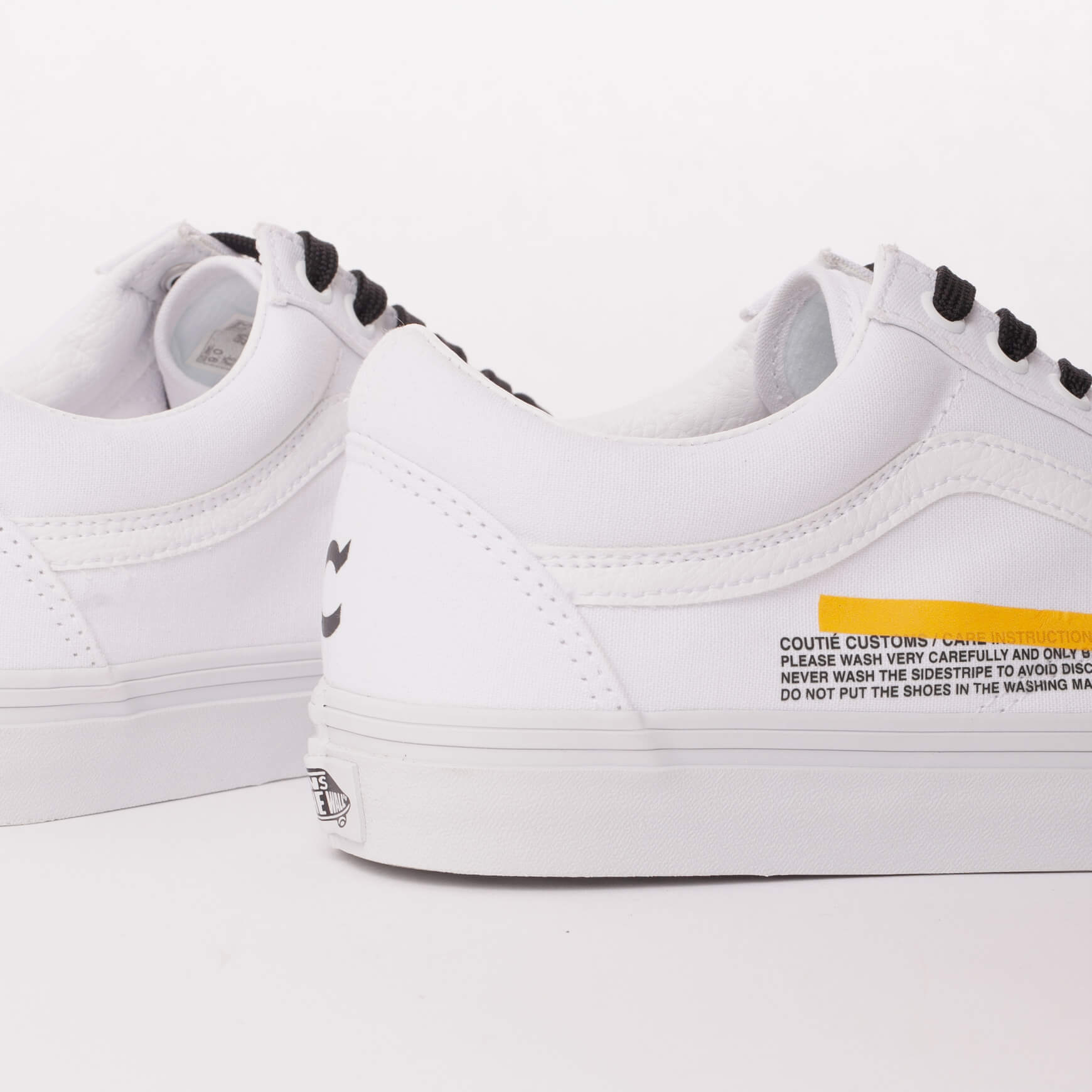 Vans Old Skool "Stripe Logo" White Custom